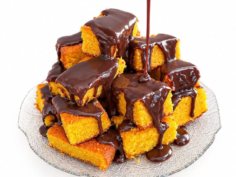 Bolo de Cenoura Cortadinho com Calda de Chocolate por encomenda em Juiz de Fora