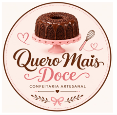 Logo da confeitaria Quero Mais Doce, Juiz de Fora